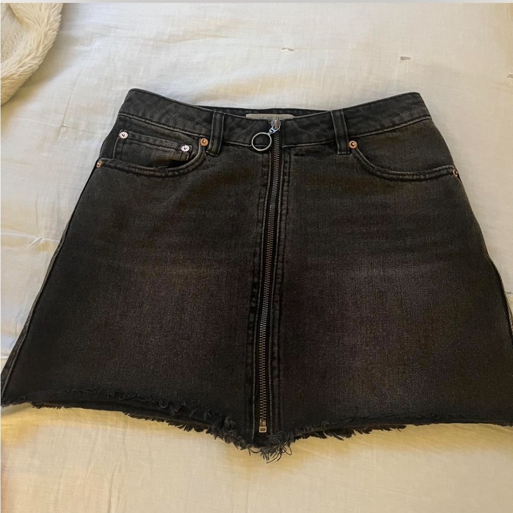 Free People Black A-Line Mini Skirt